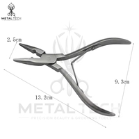 2 Buah Tang Ekstensi Rambut Ergonomis Bahan Stainless Steel, Alat Penghilang Cincin Micro Link Bertekstur, Set Peralatan Untuk Penata Rambut