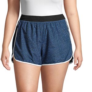 Shorts de course pour femmes à taille haute en nylon respirant, taille élastique, tissu à séchage rapide, style sportif froncé - Product Image 1