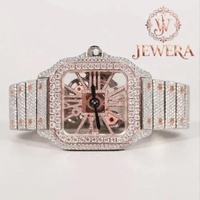 Reloj de Lujo de Alta Calidad para Hombre, de Acero Inoxidable con Diamantes Moissanite, Movimiento Mecánico de 41 mm, Cristal de Zafiro Resistente a los Arañazos