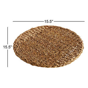 Set of 8 <b>Round</b> Seagrass Woven <b>Place</b> <b>Mats</b> Kitchen Decorative Accessory - Product Image 3