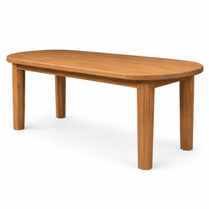 Table à manger rectangulaire en teck massif avec pieds hexagonaux coniques, design scandinave, 8 places, écologique, imperméable, moderne - Product Image 3