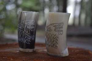 Verre à bière artisanal en corne de buffle, écologique, rustique, cadeau pour les amateurs de bière, tasse à boire unique en corne naturelle - Product Image 4