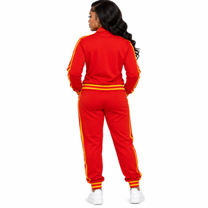 PDK <b>Womens</b> Polyester Tracksuit Versatile Sports Clothing Featuring Zip Closure <b>Jacket</b> and Matching Joggers for Training Sessions - Product Image 2