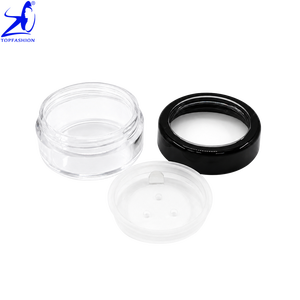 50pcs Empty 10g Black Rim <b>Plastic</b> Window Loose Powder <b>Jars</b> with Pull Tab Seal Sticker Sifter for Cosmetic Skin Care - Product Image 3