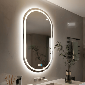 Specchio LED da Bagno Rettangolare 20x28 Pollici, Montaggio a Parete, Antiappannamento e Antigraffio, con Vetro Temperato e Cornice in MDF - Product Image 6
