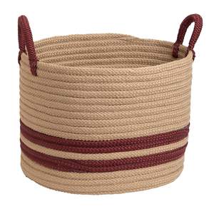 Panier de rangement en jute et coton tissé avec poignée, organisateur rond artisanal pour vêtements, jouets, cuisine, plantes - Product Image 3