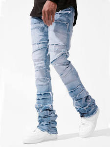 Jeans de Mezclilla para Hombre, Corte Recto, Desgastados y Rotos, Cintura Media, Ajuste Slim, Estilo Urbano, Primavera - Product Image 3