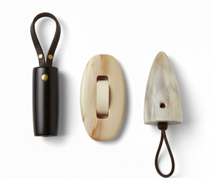 Boutons à bascule en os faits à la main, forme naturelle, artisanat rustique, écologique, poli, portable, décoration d'intérieur - Product Image 1