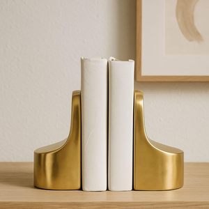 Porte-livres décoratifs modernes en métal réglables, écologiques et compatibles lave-vaisselle pour le bureau, la maison et la bibliothèque - Product Image 1