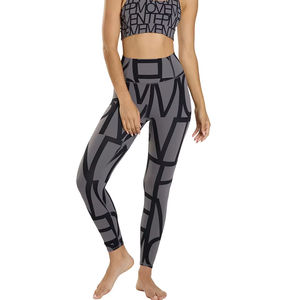 Leggings de yoga taille haute élastiques pour femmes, grande taille, sans couture, imprimés, effet push-up, compression unie - Product Image 1