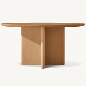 Modern Luxury Teak <b>Wood</b> <b>Round</b> <b>Dining</b> <b>Table</b> Hotel Restaurant Furniture Smooth Finish Manufacturer Wholesale - Product Image 1