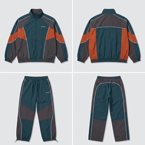 Custom Taffeta <b>Windbreaker</b> Tracksuit Set <b>Vintage</b> Suit OEM Logo - Product Image 2