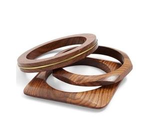 Brazaletes de Madera Natural Ligeros, Cómodos e Impermeables para Mujer, Joyería Elegante y Personalizable para Uso Diario - Product Image 4