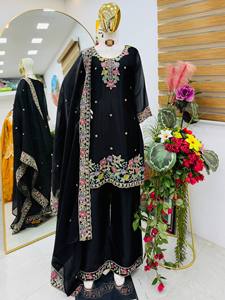 LAUNCHED NEW DESIGNER MODERN SALWAR KAMEEZ for PARTY WEAR with QUICK DRY EMBOSED WORK FULL SLEEVES - Product Image 2