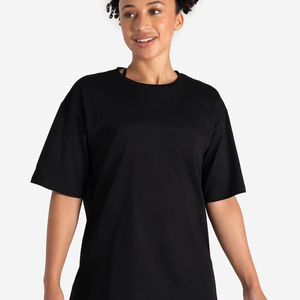เสื้อยืดออกกำลังกายผ้าฝ้ายขายส่ง เสื้อแขนสั้นระบายอากาศสำหรับผู้หญิง เสื้อยืดโอเวอร์ไซส์สำหรับผู้หญิง - Product Image 6