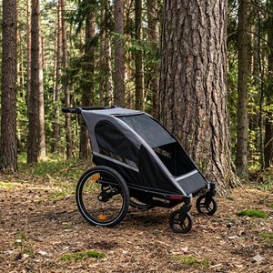 TC-2024T Perfect Companion Twin Bike <b>Trailer</b> Jogger Stroller with Safety Belt for Child Outings - Product Image 1