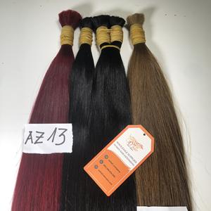 Tendance chaude Top produit os droit pleine longueur et lisse couleur noire cheveux en vrac prix abordable Extensions de cheveux - Product Image 2