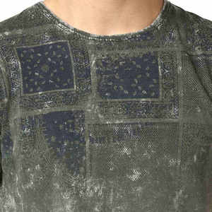 Custom Men's Acid Wash Vintage Cotton T-Shirt Retro <b>Distressed</b> Streetwear Oversized Blank Short Sleeve Mineral Wash Tee <b>Tops</b> - Product Image 6