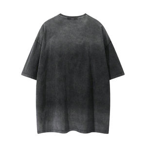 เสื้อยืดคอกลมทรงโอเวอร์ไซส์ผ้าคอตตอนถักคุณภาพสูงสำหรับผู้ชาย สไตล์สตรีทแวร์ ลุคทำสีซีดแบบย้อมกรด น้ำหนักผ้า 180 กรัม รับสั่งทำพิเศษ - Product Image 2