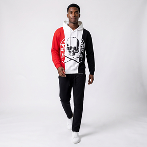 KFH20 Sudaderas de Forro Polar Ecológicas y Resistentes al Viento para Hombre, Tallas Grandes, Sudaderas con Capucha con Estampado 3D de Calaveras, Venta al Por Mayor - Product Image 5