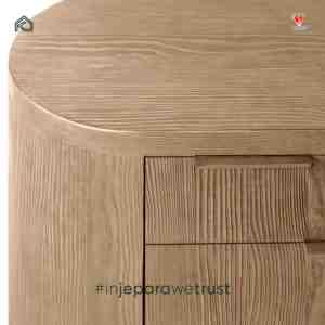 Commode moderne en bois massif à 6 tiroirs, grain de bois naturel, meuble de rangement pour chambre à coucher, mobilier de luxe pour hôtel et maison - Product Image 3
