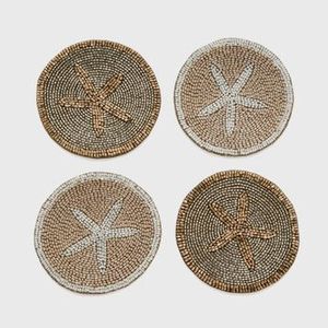 Sous-verre brodé style vintage avec perles, fait main, accent de table avec broderie détaillée pour l'accueil à la maison - Product Image 1