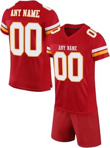 Maillot de football américain personnalisé pour adulte, 100 % polyester, coupe ajustée, respirant, séchage rapide, sangle réglable, col en V, transfert thermique - Product Image 3