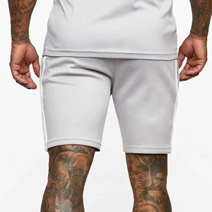 Pantalones cortos con logotipo bordado personalizado, pantalones cortos de malla para hombre, pantalones cortos de algodón/poliéster, pantalones cortos con cintura elástica - Product Image 5