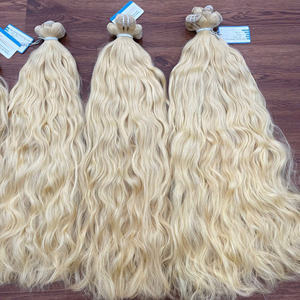 Gran oferta, cabello humano vietnamita de Color Rubio de trama ondulada Natural, sin enredos, sin desprendimiento, colores personalizados, venta al por mayor - Product Image 2