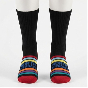 Chaussettes North Approach Crew à rayures arc-en-ciel, respirantes, décontractées, pour adultes, pour l'été - Product Image 1
