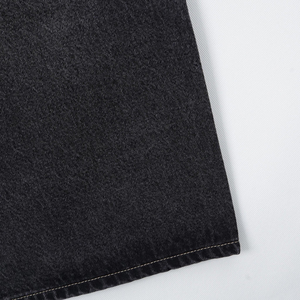 Shorts en jean pour homme, coupe droite, délavé foncé, taille mi-haute, style décontracté d'été, 100% coton tissé - Product Image 5