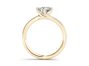 Anillo Solitario de Oro Sólido de 14K con Diamante Cultivado en Laboratorio de 1 Quilate, Corte Brillante Redondo, Estilo Clásico para Uso Diario y Bodas - Product Image 2