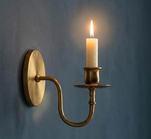 Brass Oval Wall <b>Sconce</b> <b>Candle</b> Holder Durable Home Decoration - Product Image 2