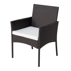 Table basse en osier pour l'extérieur avec dessus en verre Table d'appoint pour jardin, porche, balcon, cour, hôtel et villa - Product Image 5