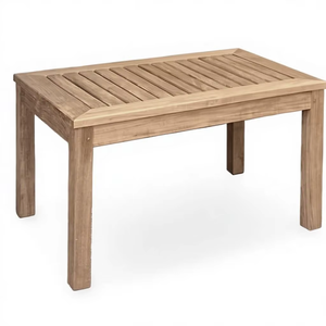 Mesa de Centro Rústica de Madera de Teca Sólida, Diseño Rectangular Minimalista, Acabado Natural, Muebles de Exportación de Primera Calidad - Product Image 1