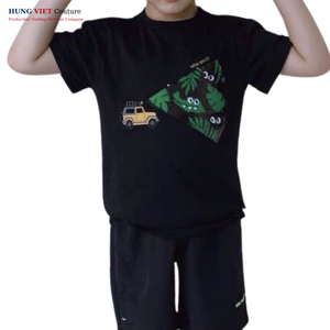 Vente en gros T-shirt en coton vierge avec logo personnalisé fabriqué à partir de tissu 260 GSM pour adolescents et enfants garçons et filles - Product Image 4