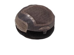 Taz Hair Men's Kinky Straight Deep Wave Water Wave Styles Peluca tupé hecha de cabello Remy indio y cabello humano de Bangladesh - Product Image 5