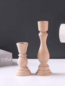 Handmade Wooden Candle Holder Stand For Living Room <b>Table</b> Decoration Rustic Vintage Home Accent Piece - Product Image 5