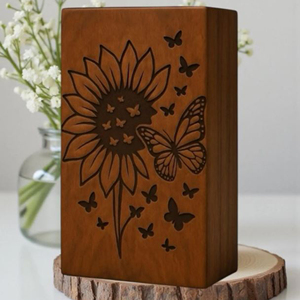 High Quality Wooden Urn Box for Memorial Storage Durable Wooden Urn for Ashes with Smooth Polish by AYAANS - Product Image 6