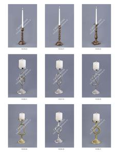 Ensemble de 2 porte-bougies colonnes anciennes en aluminium pour décoration intérieure, supports décoratifs pour bougies, ensembles cadeaux à prix abordable - Product Image 3