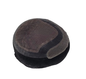 Taz Hair <b>Mens</b> Toupee 100% Human Hair <b>Wig</b> Raw Density 60%-150% Remy Indian Hair Pcs Waterproof Soft Deep Wave - Product Image 5