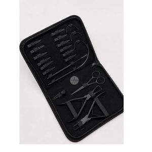 Hair Extension Tools Kit with Clips <b>Needles</b> Scissors and Tweezers Portable <b>Case</b> - Product Image 1
