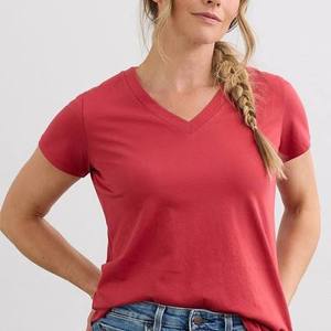 Refined Women's 100% Cotton Quick Dry Breathable Eco-Friendly Casual Summer Crew Neck off Shoulder Apparel - Product Image 1