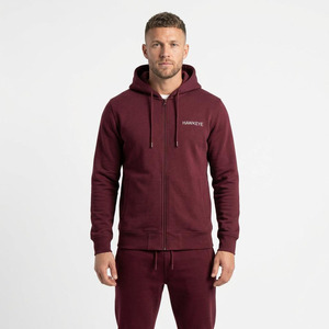 Hawk Eye Sports <b>Men's</b> Slim Fabric Fleece 300g Winter <b>Pullover</b> Hoodie Full-Length Button-Up Tracksuit Set Breathable - Product Image 1