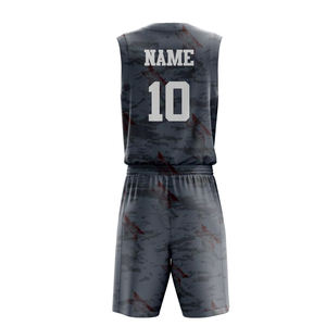 Tenues d'équipe de basketball, maillots pour hommes, uniformes de basketball unis, 100 % polyester, ensembles imprimés numériquement, shorts en mesh 100 % polyester - Product Image 2