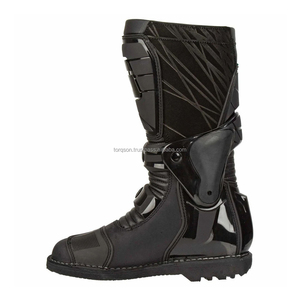 Bottes de moto de course de qualité supérieure, respirantes, légères, en cuir microfibre, mi-mollet, avec fermeture éclair latérale, antidérapantes, confortables, en EVA souple - Product Image 3