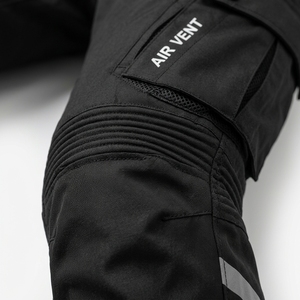 Unisex Black Cordura Fabric Full Sleeve Motorcycle Pants with Air Vent Breathable Design All Seasons Wear 1 Piece - Product Image 6