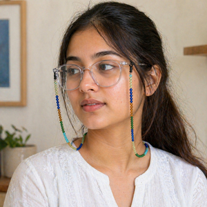 Correa para Gafas con Cuentas Coloridas Jaunty ES-1185, Diseño Antideslizante, Patrón Floral, 70 cm de Largo, para Accesorios de Gafas de Sol - Product Image 1
