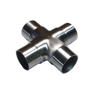 OEM ODM Stainless Steel 50mm & 50.8mm 4-Way Square Tube Connectors Railing Handrail Hardware - Product Image 1