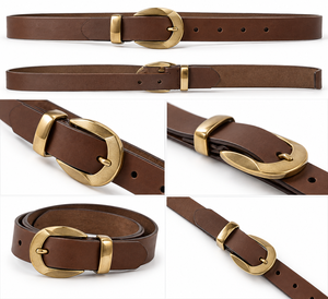 Genuine Leather Profile Waist <b>Belt</b> <b>for</b> <b>Men</b> Classic Fashion Design Premium <b>Buckle</b> Custom Size Logo Private Label Supplier - Product Image 1